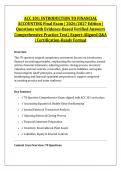 ACC 101&colon; INTRODUCTION TO FINANCIAL &NewLine;ACCOUNTING Final Exam &vert; 2026&sol;2027 Edition &vert;  &NewLine;Questions with Evidence-Based Verified Answers &NewLine;Comprehensive Practice Test &vert; Expert-Aligned Q&A &NewLine;&vert; Certification-Ready Format