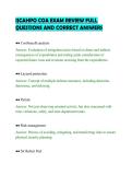 IJCAHPO COA EXAM REVIEW FULL&NewLine;QUESTIONS AND CORRECT ANSWERS