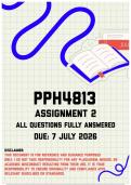 PPH4813 Assignment 2 Memo &vert; Due 7 July 2026