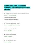 IJCAHPO COA FINAL TEST PAPER&NewLine;COMPLETE QUESTIONS WITH ACCURATE&NewLine;ANSWERS&NewLine;