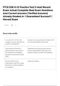 FTCE ESE K-12 Practice Test &vert;&vert; Most Recent Exam Actual Complete Real Exam Questions And Correct Answers &lpar;Verified Answers&rpar; Already Graded A&plus; &vert; Guaranteed Success&excl;&excl; &vert; Newest Exam