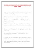 FLORIDA BUILDING CONTRACTOR BUSINESS&sol;FINANCE &NewLine;STUDY EXAM 