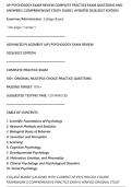 AP PSYCHOLOGY EXAM REVIEW COMPLETE PRACTICE EXAM QUESTIONS AND&NewLine;ANSWERS &vert; COMPREHENSIVE STUDY GUIDE &vert; UPDATED 2026&sol;2027 EDITION