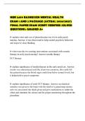 NUR 2459 RASMUSSEN MENTAL HEALTH&NewLine;EXAM 1 AND 2 PACKAGE &lpar;ACTUAL 2026&sol;2027&rpar;&NewLine;FINAL PAPER EXAM SCRIPT VERIFIED SOLVED&NewLine;QUESTIONS&period; GRADED A&plus;