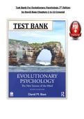 Test Bank For Evolutionary Psychology 7th Edition &NewLine;by David Buss Chapters 1 to 13 Covered
