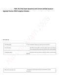 BIOL 251 Final Exam Questions And Correct Verified Answers Updated Version 2026 Complete Solution