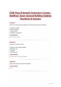 CSLB Class B General Contractor's License - Building's Exam General Building Updates Questions & Answers