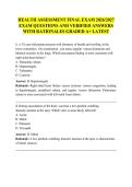 HEALTH ASSESSMENT &NewLine;FINAL EXAM 2026&sol;2027 &NewLine;EXAM QUESTIONS AND VERIFIED ANSWERS &NewLine;WITH RATIONALES GRADED A&plus; LATEST