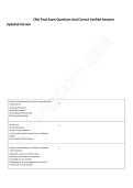 CNA Final Exam Questions And Correct Verified Answers Updated Version