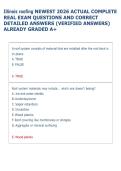 Illinois roofing NEWEST 2026 ACTUAL COMPLETE &NewLine;REAL EXAM QUESTIONS AND CORRECT &NewLine;DETAILED ANSWERS &lpar;VERIFIED ANSWERS&rpar; &NewLine;ALREADY GRADED A&plus; 
