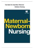 Test Bank for OpenStax Maternal Newborn Nursing with Practice Questions and Answers