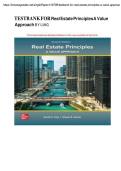Test Bank &ndash; Real Estate Principles&colon; A Value Approach &lpar;7th Edition&rpar; by David Ling & Wayne Archer &vert; All Chapters 1&ndash;23 &vert; Latest Version