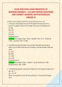 ECON 2030 FINAL EXAM PRINCIPLES OF &NewLine;MACROECONOMICS &ndash; LSU&vert;400 VERIFIED QUESTIONS &NewLine;AND CORRECT ANSWERS WITH RATIONALES&vert; &NewLine; GRADED A&plus;