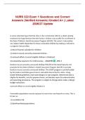 NURS 322 Exam 1 Questions and Correct Answers &lpar;Verified Answers&rpar; Graded A&plus; &vert; Latest 2026&sol;27 Update