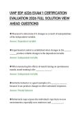 UWF EDF 6226 EXAM 1 CERTIFICATION&NewLine;EVALUATION 2026 FULL SOLUTION VIEW&NewLine;AHEAD QUESTIONS