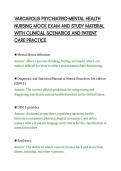 VARCAROLIS PSYCHIATRIC-MENTAL HEALTH&NewLine;NURSING MOCK EXAM AND STUDY MATERIAL&NewLine;WITH CLINICAL SCENARIOS AND PATIENT&NewLine;CARE PRACTICE