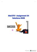 Mat3701 Assignment 4 Solutions 2026