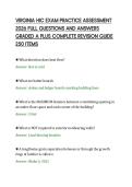 VIRGINIA HIC EXAM PRACTICE ASSESSMENT&NewLine;2026 FULL QUESTIONS AND ANSWERS&NewLine;GRADED A PLUS COMPLETE REVISION GUIDE&NewLine;250 ITEMS
