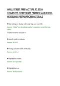 WALL STREET PREP ACTUAL 10 2026&NewLine;COMPLETE CORPORATE FINANCE AND EXCEL&NewLine;MODELING PREPARATION MATERIALS