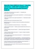 Maryville Patho NURS 611 Exam 2 &vert; Question&NewLine;and Answer &vert; 2026&sol;2027 Complete Exam&NewLine;Review &vert; Real Exam Question Extracts &vert;&NewLine;Grade A&plus;&NewLine;