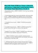 Maryville Patho NURS 611 Exam 2 &vert; Question&NewLine;and Answer &vert; 2026&sol;2027 Latest Review Pack &vert;&NewLine;Previously Tested Questions &vert; Grade A&plus;