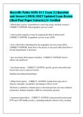 Maryville Patho NURS 611 Exam 2 &vert; Question&NewLine;and Answer &vert; 2026&sol;2027 Updated Exam Review&NewLine;&vert; Real Past Paper Extracts &vert; A&plus; Verified