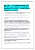 PROPHECY RELIAS PHARMACOLOGY&NewLine;RN &vert; Question and Answer &vert; 2026&sol;2027&NewLine;Updated Exam Review &vert; Real Past Paper&NewLine;Extracts &vert; A&plus; Verified&NewLine;
