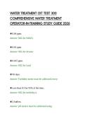 WATER TREATMENT OIT TEST 300&NewLine;COMPREHENSIVE WATER TREATMENT&NewLine;OPERATOR-IN-TRAINING STUDY GUIDE 2026