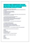 HISTOLOGY NBME COMPREHENSIVE &vert; Question&NewLine;and Answer &vert; 2026&sol;2027 Updated Exam Review&NewLine;&vert; Real Past Paper Extracts &vert; A&plus; Verified&NewLine;