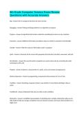 8th Grade Computer Science Exam Review Questions with Accurate Answers