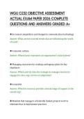 WGU C232 OBJECTIVE ASSESSMENT&NewLine;ACTUAL EXAM PAPER 2026 COMPLETE&NewLine;QUESTIONS AND ANSWERS GRADED A&plus;