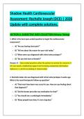 Shadow Health Cardiovascular &NewLine;Assessment&colon; Rochelle Joseph &lpar;DCE&rpar; &vert; 2026 &NewLine;Update with complete solutions&period;