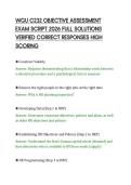 WGU C232 OBJECTIVE ASSESSMENT&NewLine;EXAM SCRIPT 2026 FULL SOLUTIONS&NewLine;VERIFIED CORRECT RESPONSES HIGH&NewLine;SCORING