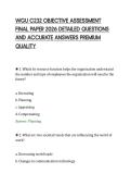 WGU C232 OBJECTIVE ASSESSMENT&NewLine;FINAL PAPER 2026 DETAILED QUESTIONS&NewLine;AND ACCURATE ANSWERS PREMIUM&NewLine;QUALITY