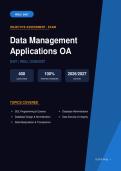WGU D427 Data Management Applications OA Exam Actual Exam 2026&sol;2027 &ndash; Complete Exam-Style Questions with 400 Qs &vert; 100&percnt; Verified &ndash; Pass Guaranteed &ndash; A&plus; Graded&NewLine;&NewLine;