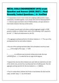 METAL COILS ENDORSEMENT &lpar;NYS&rpar; exam&NewLine;Question and Answer &lpar;2026&sol;2027&rpar; &vert; Real&NewLine;Recently Tested Questions &vert; A&plus; Verified