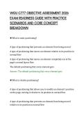 WGU C777 OBJECTIVE ASSESSMENT 2026&NewLine;EXAM READINESS GUIDE WITH PRACTICE&NewLine;SCENARIOS AND CORE CONCEPT&NewLine;BREAKDOWN