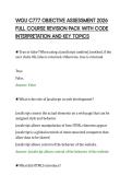 WGU C777 OBJECTIVE ASSESSMENT 2026&NewLine;FULL COURSE REVISION PACK WITH CODE&NewLine;INTERPRETATION AND KEY TOPICS