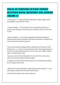 TEXAS AUCTIONEER LICENSE Newest&NewLine;Question Bank &vert; Question and Answer&NewLine;&vert; Grade A&plus;
