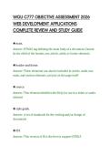 WGU C777 OBJECTIVE ASSESSMENT 2026&NewLine;WEB DEVELOPMENT APPLICATIONS&NewLine;COMPLETE REVIEW AND STUDY GUIDE
