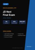 JD Next Final Exam Actual Exam 2026&sol;2027 &ndash; Complete Exam-Style Questions &vert; 100&percnt; Verified &ndash; Pass Guaranteed &ndash; A&plus; Graded&NewLine;&NewLine;