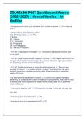 COLORADO POST Question and Answer&NewLine;&lpar;2026&sol;2027&rpar; &vert; Newest Version &vert; A&plus;&NewLine;Verified