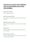 WGU D075 OA 100 2026 CORE IT PRINCIPLES&NewLine;AND SOFTWARE BUSINESS APPLICATIONS&NewLine;STUDY MATERIALS