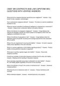 CMGT 385 CONTRACTS AND LAW CAPSTONE BIG QUESTIONS WITH VERIFIED ANSWERS