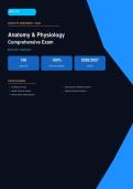 BIOS 252 Anatomy & Physiology Comprehensive Exam Actual Exam 2026&sol;2027 &ndash; Complete Exam-Style Questions &vert; 100&percnt; Verified &ndash; Pass Guaranteed &ndash; A&plus; Graded&NewLine;&NewLine;