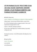 ATI PN PHARMACOLOGY PROCTORED EXAM &NewLine;350 2026 SOLVED QUESTIONS ANSWERS &NewLine;GRADED A PLUS PHARMACOKINETICS AND &NewLine;PHARMACODYNAMICS HANDBOOK