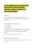 ATI PN PHARMACOLOGY PROCTORED &NewLine;EXAM SCRIPT TESTED QUESTIONS &NewLine;VERIFIED CORRECT ANSWERS FULL &NewLine;SOLUTION RESOURCE