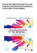 Updated&sol;Latest Fundamentals of Nursing 2nd Edition Barbara L&period; Yoost Lynne R&period; Crawford Comprehensive Nursing Fundamentals Active Learning for Collaborative Practice Test Bank Practice Questions Answers Rationales Clinical Skills Nursing Process Patient Car