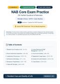 2026 NAB Core Exam &colon; 250 Practice Questions & Rationales &vert; Nursing Home Administration &vert; NGN-Style & SATA &vert; A&plus;