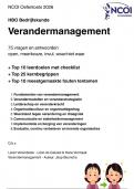 BUNDEL NCOI HBO Bedrijfskunde - Verandermanagement&colon; Boeksamenvatting &plus; Hoorcolleges &plus; Oefentoets en Meer - Nieuw 2026